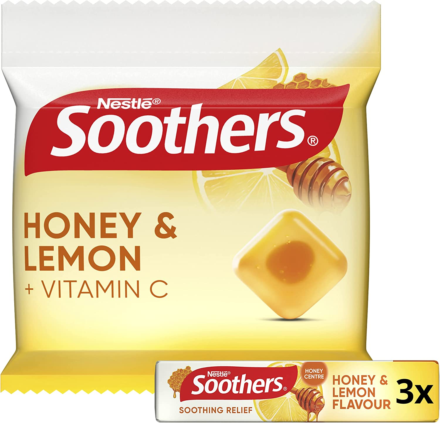 Soothers Honey and Lemon Sore Throat Lozenges 30 Pack, 120G image number 3