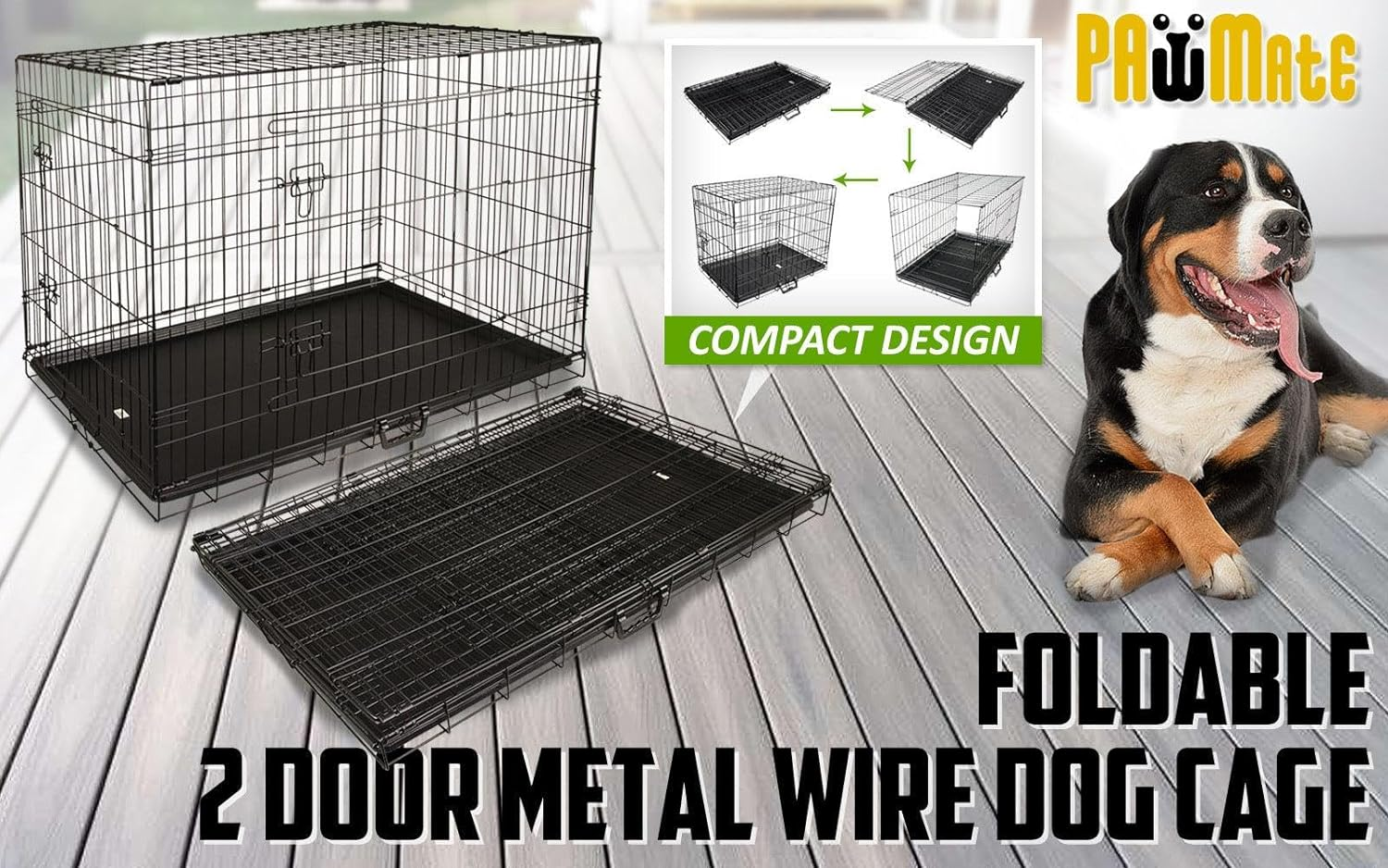 Paw Mate Dog Cage with Removable Tray image number 5