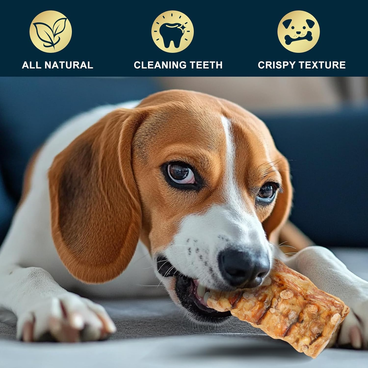 Natural Beef Spine Bone for Dogs-Long Lasting Dental Chew, Rawhide-Free & Digestible Dog Treats,Single Ingredient Grass-Fed Beef image number 3