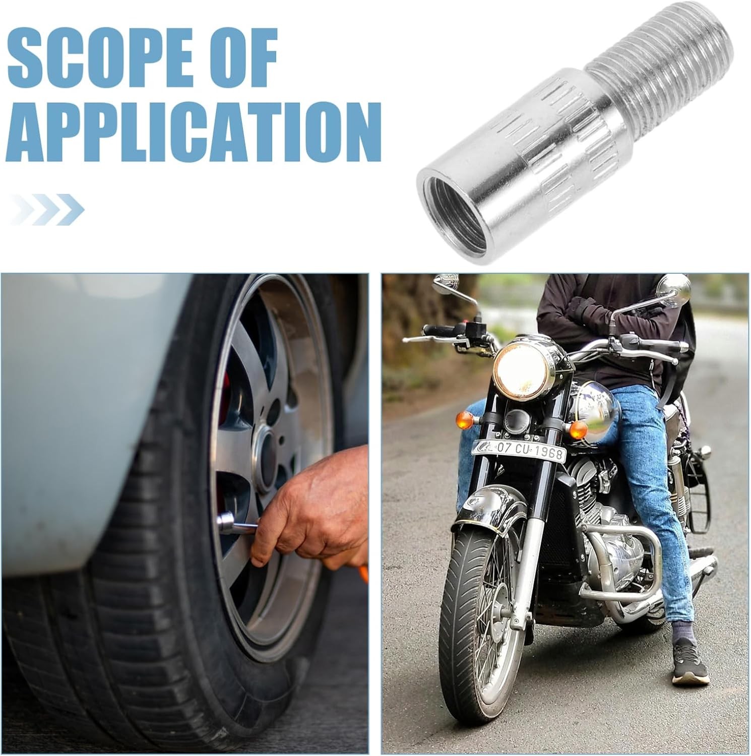 CHILDWEET Automotive Valve Stem Caps Car Mount Tyre Valve Extension Cap Robust Construction Easy Install Versatile for Cars Motorcycles