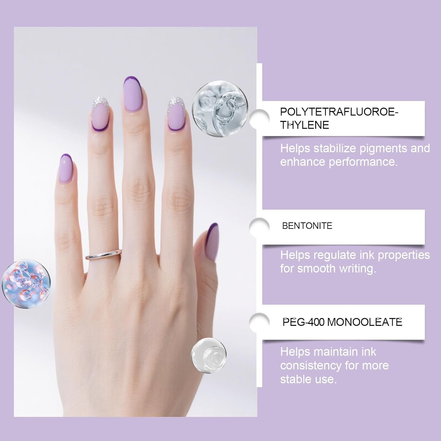 Nail Art Pens 12 Colors, Water-Based Quick Dry Nail Art Markers for Painting, Drawing, Dotting, DIY Nail Design for Kids, Girls, Home Salon (24Pcs) image number 4