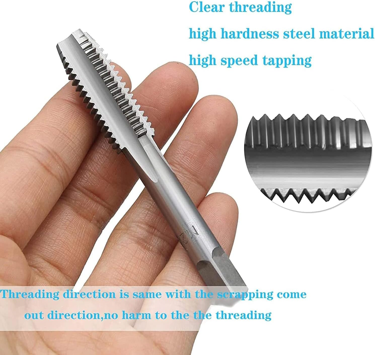 YUENTOEN 32Pcs Tap and Die Set, Metric Set Threading Tapping Cutting Tool with Accessories and Storage Case, Thread Repair Kits for Cutting External and Internal Threads image number 4