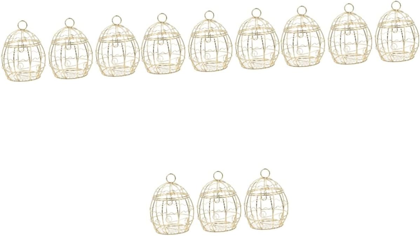OFFSCH 12Pcs Hanging Suet Balls Holder Iron Wire Bird Feeder for Outdoor Use Durable Suet Feeder for Wild Birds for Garden and Backyard Feeding Stations image number 3