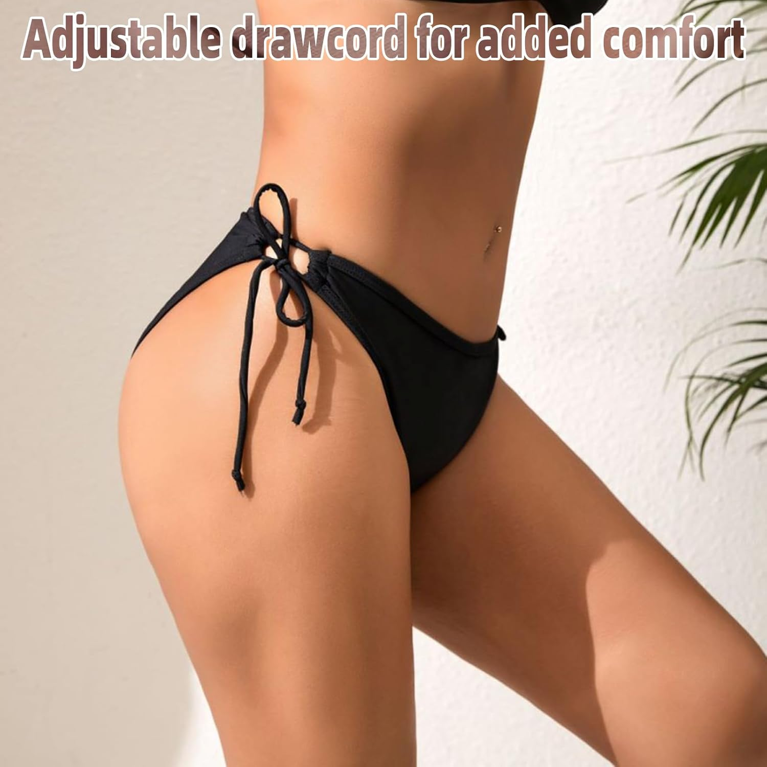 4-Layer Leakproof Period Swimwear for Teens, Girls & Women | High Elasticity Swim Bottoms | Comfortable, Secure Black Swimwear for Swimming image number 2