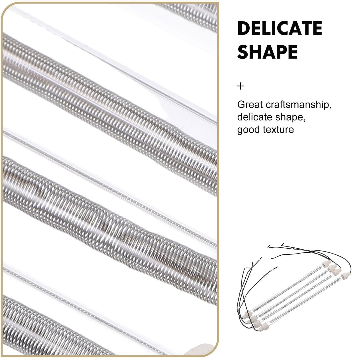 Outanaya 4Pcs Heating Tube Replacement for Oven Lamp and Poultry Heater Accessories Heat-Resistant Coil for Baking Chicken Coop Electric Fireplace Easy Installation for Outdoor Festival Use image number 5