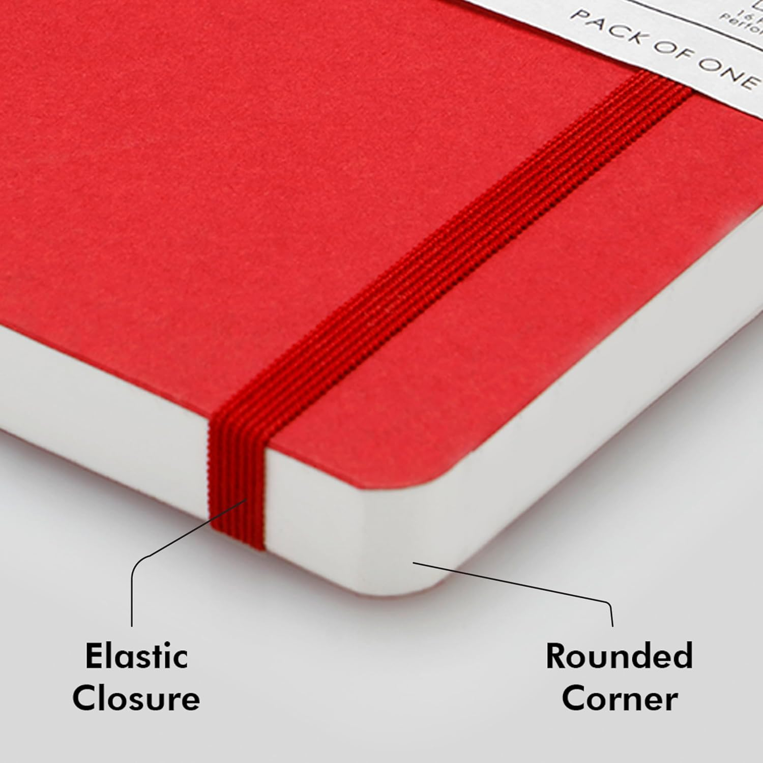 Mypaperclip Executive Series A5 Checks/Square Grid Notebook | 192 Pages, 80 GSM, Soft Cover, A5 (5.83 X 8.27 In) | Flat Lay | Bookmark, Elastic Closure & Back Pocket | Red image number 5