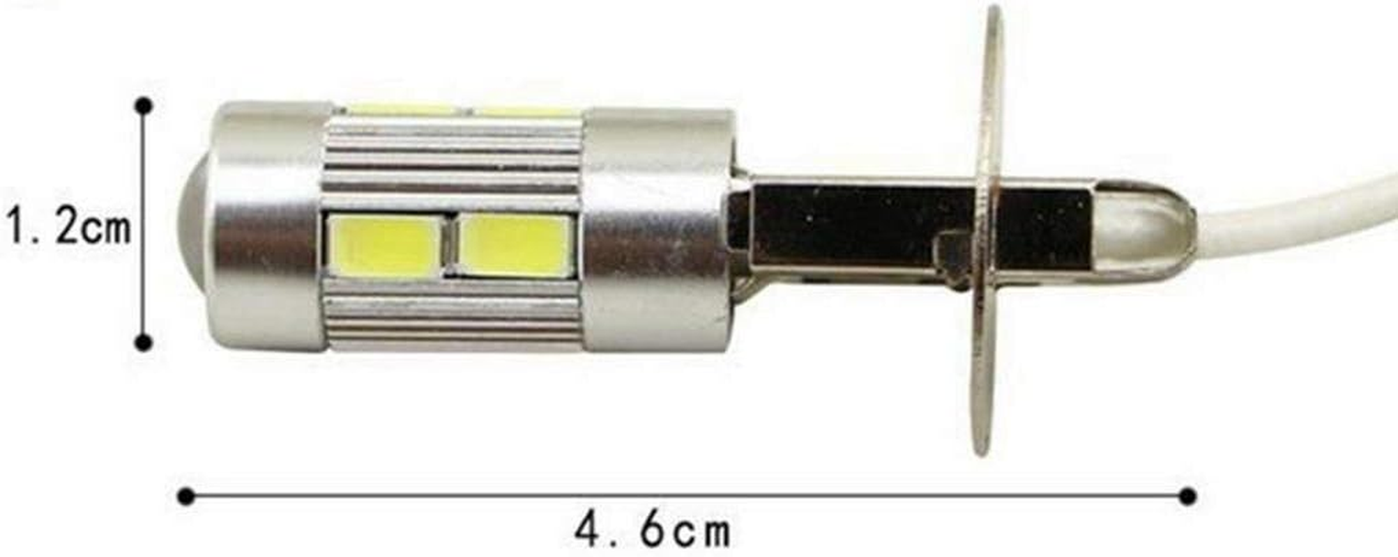 Baceyong Automotive LED Bulbs, 2PCS 10W H3 Fog Light Bulbs, 3000K Replacement Bulbs, Used for Headlights, Fog Lights, Daytime Running Lights, Yellow image number 4