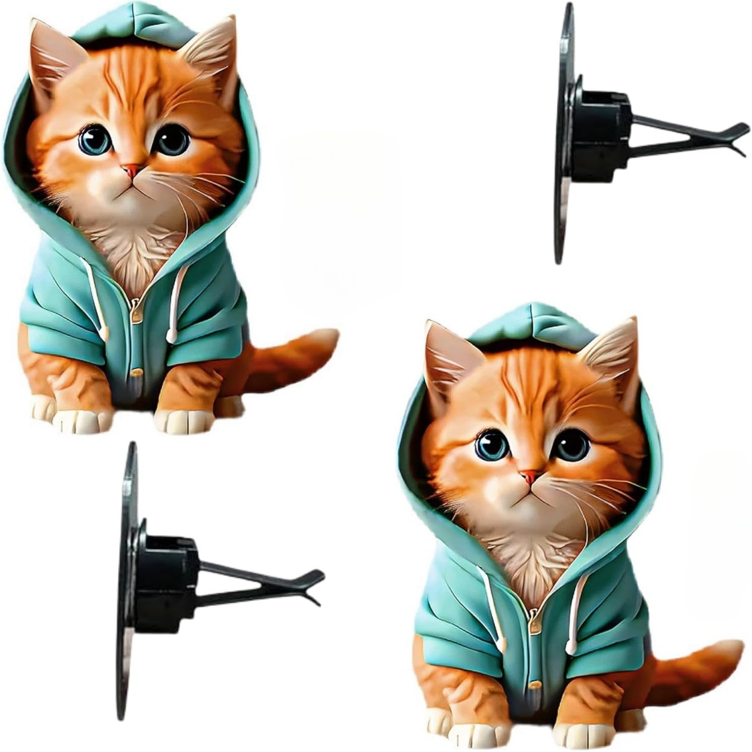 Shoyisenka Cartoon Air Freshener for Car | Cartoon Lovely Auto Vent Clip Diffuser - Sea Smell Car Cartoon Aromatherapy Diffuser Automotive Interior Accessories (Color, A) image number 4