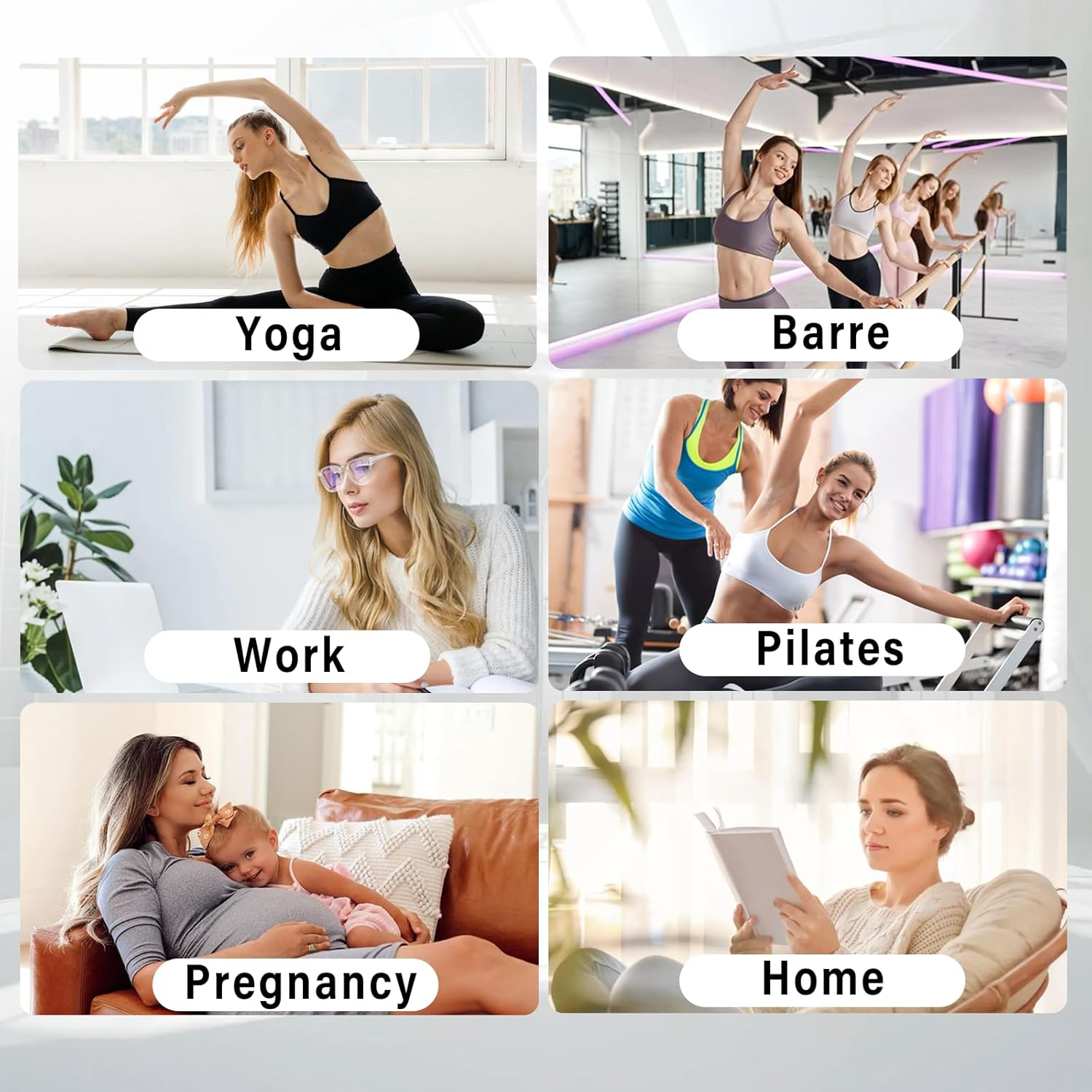 Fiohiros 3 Pairs Pilates Socks Women with Grips, Cherry Reformer Pilates Grip Socks Yoga Socks, Gym Socks for Dance, Training, Barre, Fitness, Workout - Red Lace image number 5