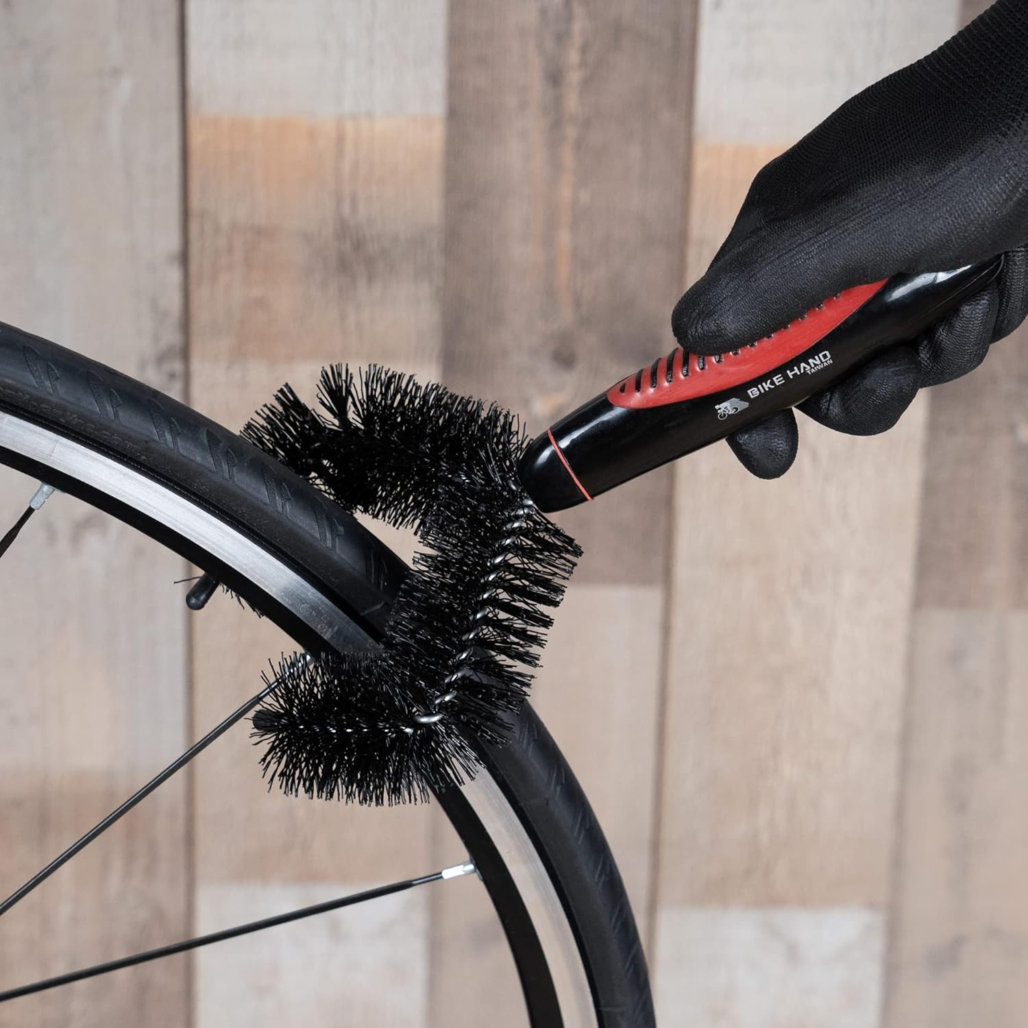 BIKEHAND 6 Pieces Bike Bicycle Cleaning Brush Kit - Cleaning Washing Tools Set - Bicycle Chain Parts Cleaner Maintenance Service Kit - Suitable for MTB, Road Hybrid Bikes image number 5
