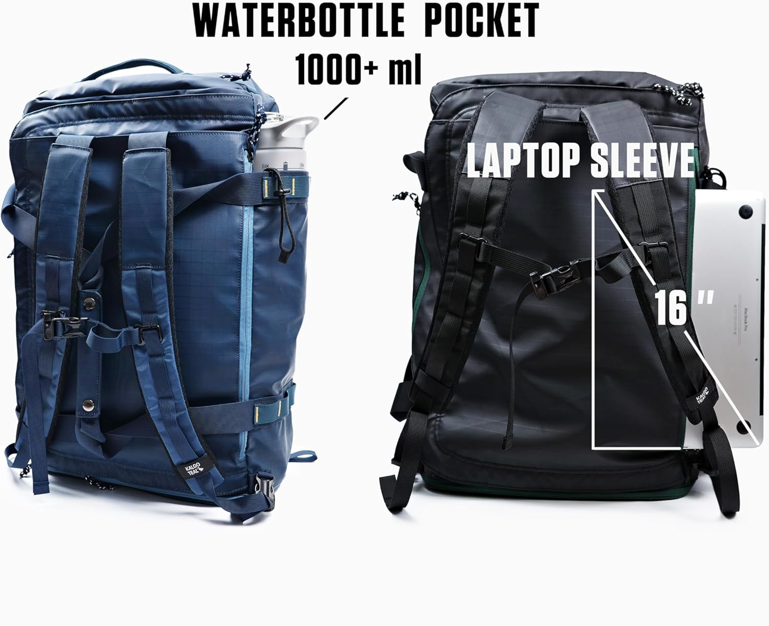 Utility Duffle Bag 40L, Convertible Backpack for Travel, Gym & Commute, Water Repellent image number 5