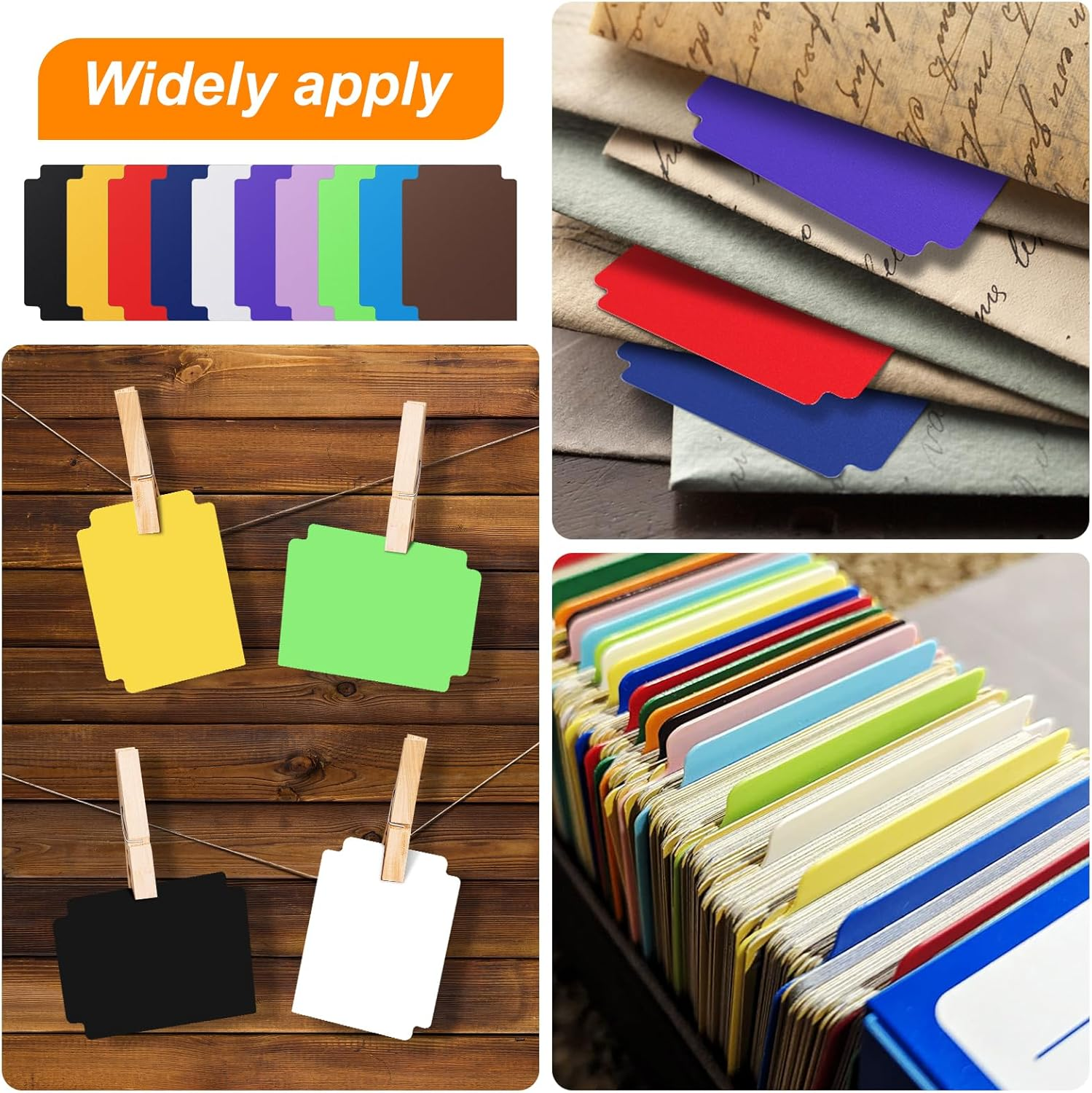 60 Pieces Game Card Dividers Black Playing Card Seperators Trading Card Dividers Card Gathering Storage Organizer, 2.7 X 3.8 Inches image number 2