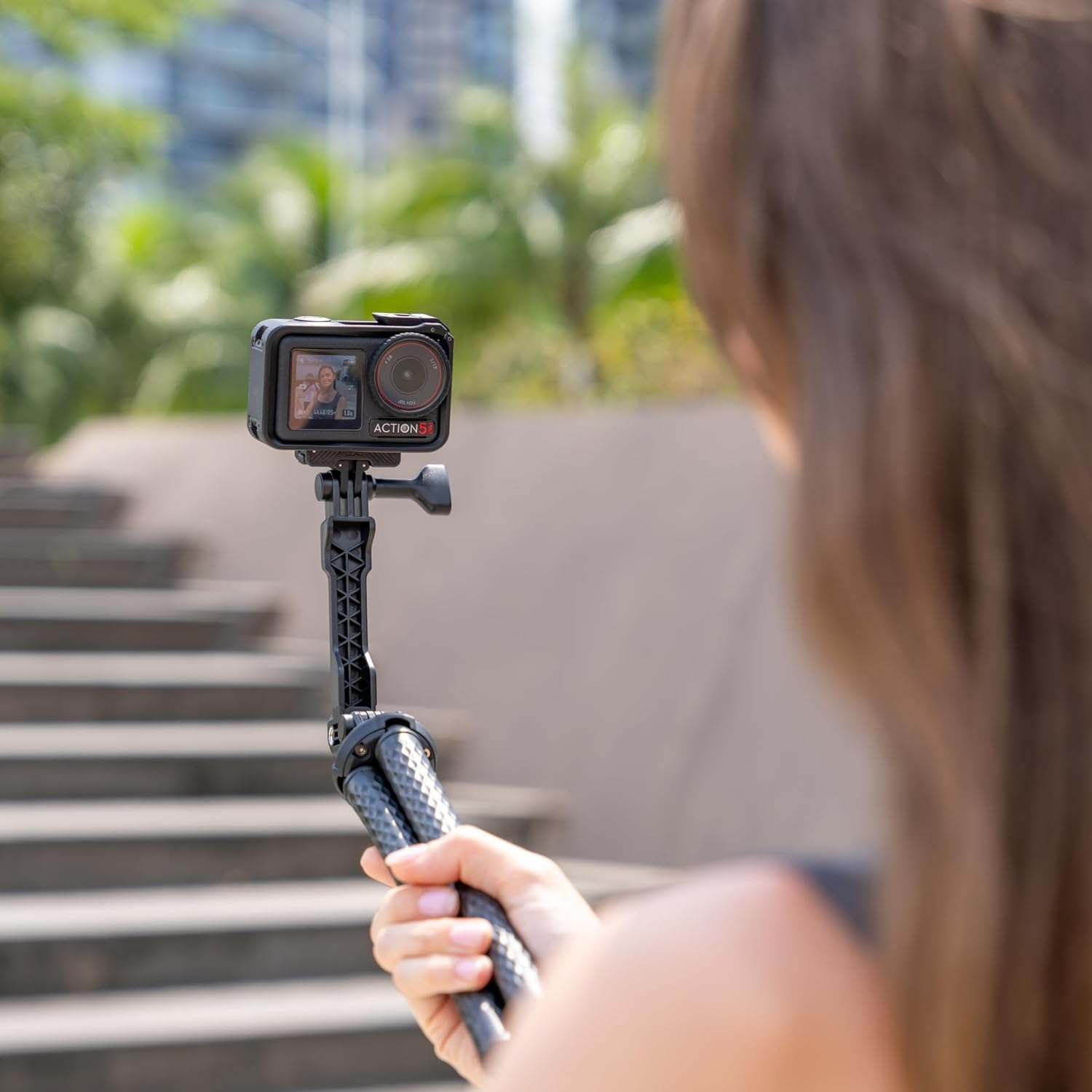 JJC Magnetic Quick Release Adapter for DJI OSMO Action 5 Pro 4 3, with 1/4&rsquo;&lsquo;-20 Screw Hole & Folding Action Camera Extension Adapter Claw Ports Compatible with Action5 Pro 4 3, OSMO 360 image number 4