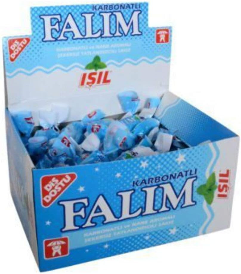 Sugarless Falim Plain Gum - Carbonate & Mint Grass Flavoured - 100 Pcs