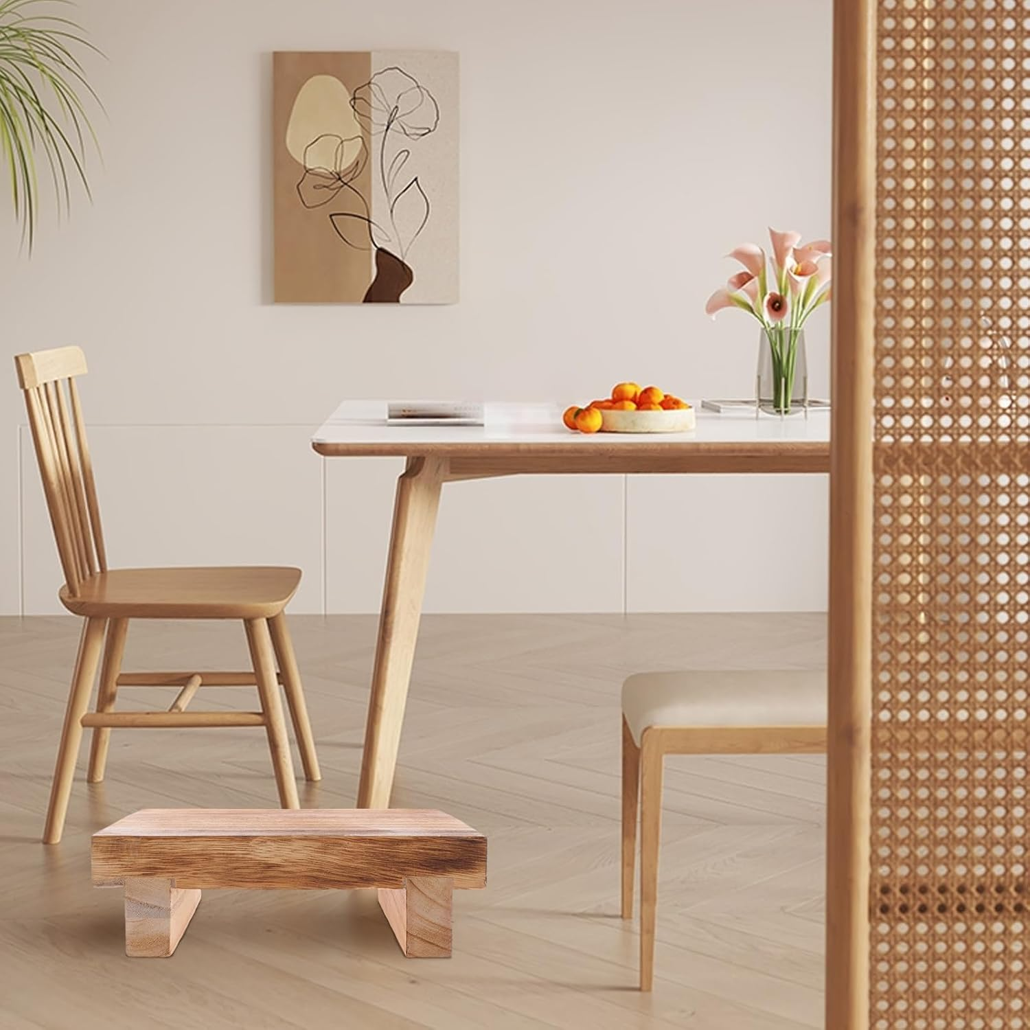 Cabilock Small Footstool for Elderly Compact Foot Rest for Living Room Bathroom Office and Entryway Versatile Step Stool for Adults