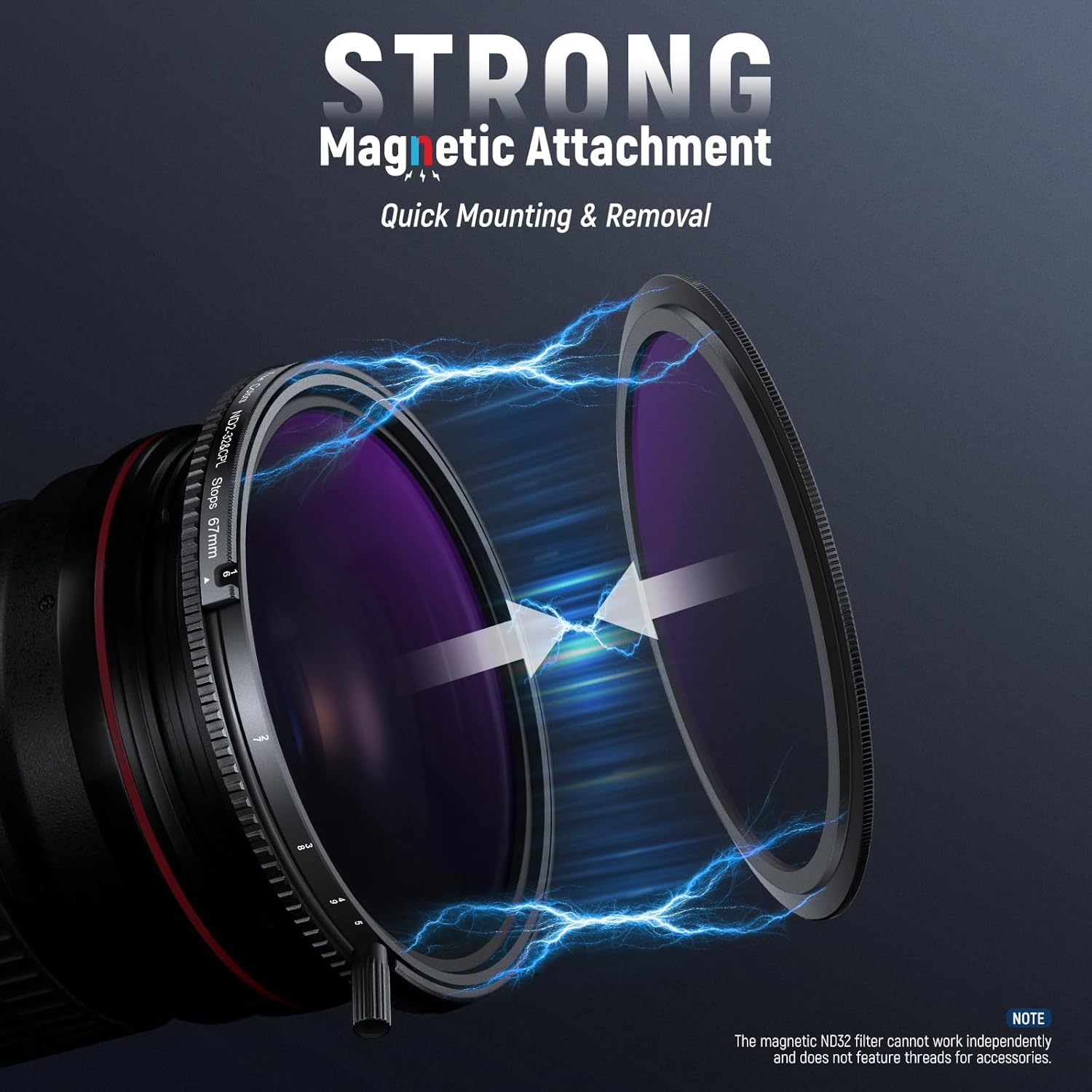 NEEWER True Colors 67Mm Variable ND2-32 & CPL with Magnetic ND32, Polarized ND Filter Set, 2In1 Adjustable One Rotatable Light Reduction Reflection Elimination No Color Shift No X Cross No Vignetting image number 2