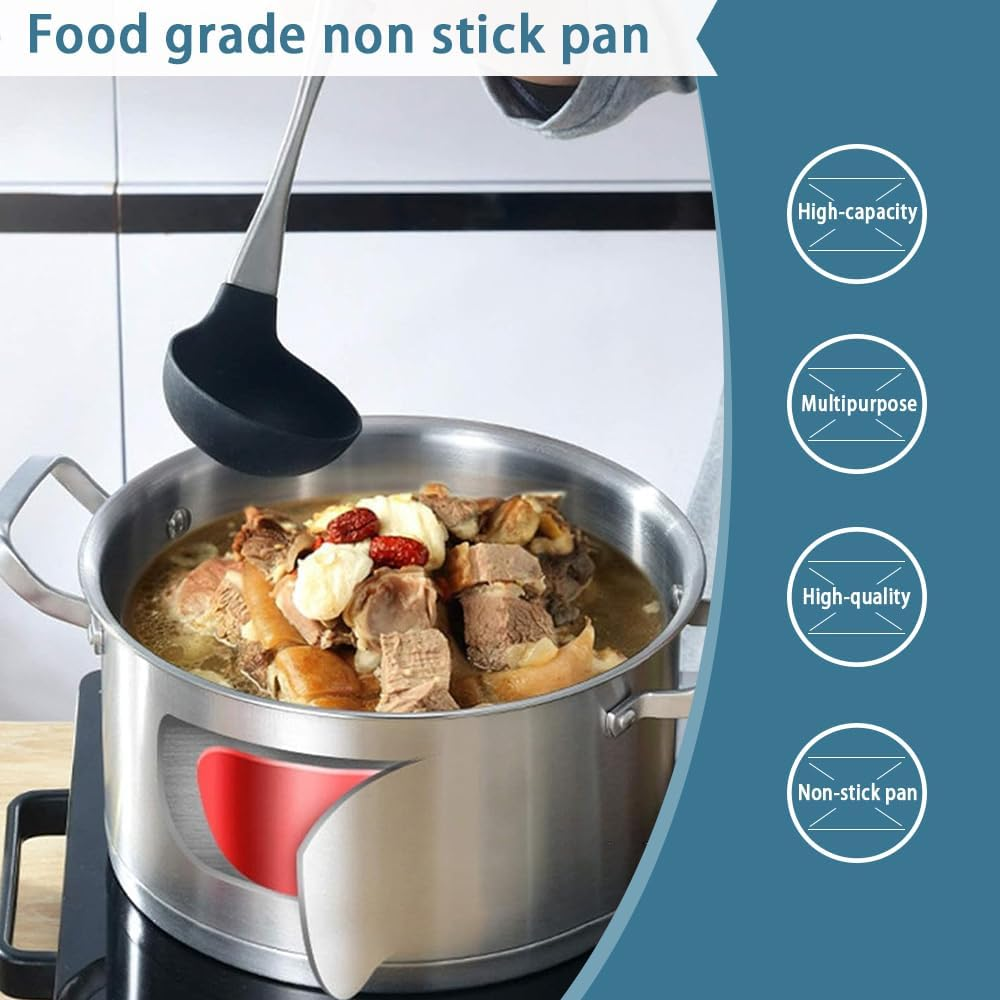 GUDAJIN Stainless Steel Cooking Pot Set of 2, 25 CM Frying Pan and 26 CM Non-Stick Saucepan with Lid, Kitchen Cookware Set, Stainless Steel Cooking Pots and Pans for All Stovetops image number 5