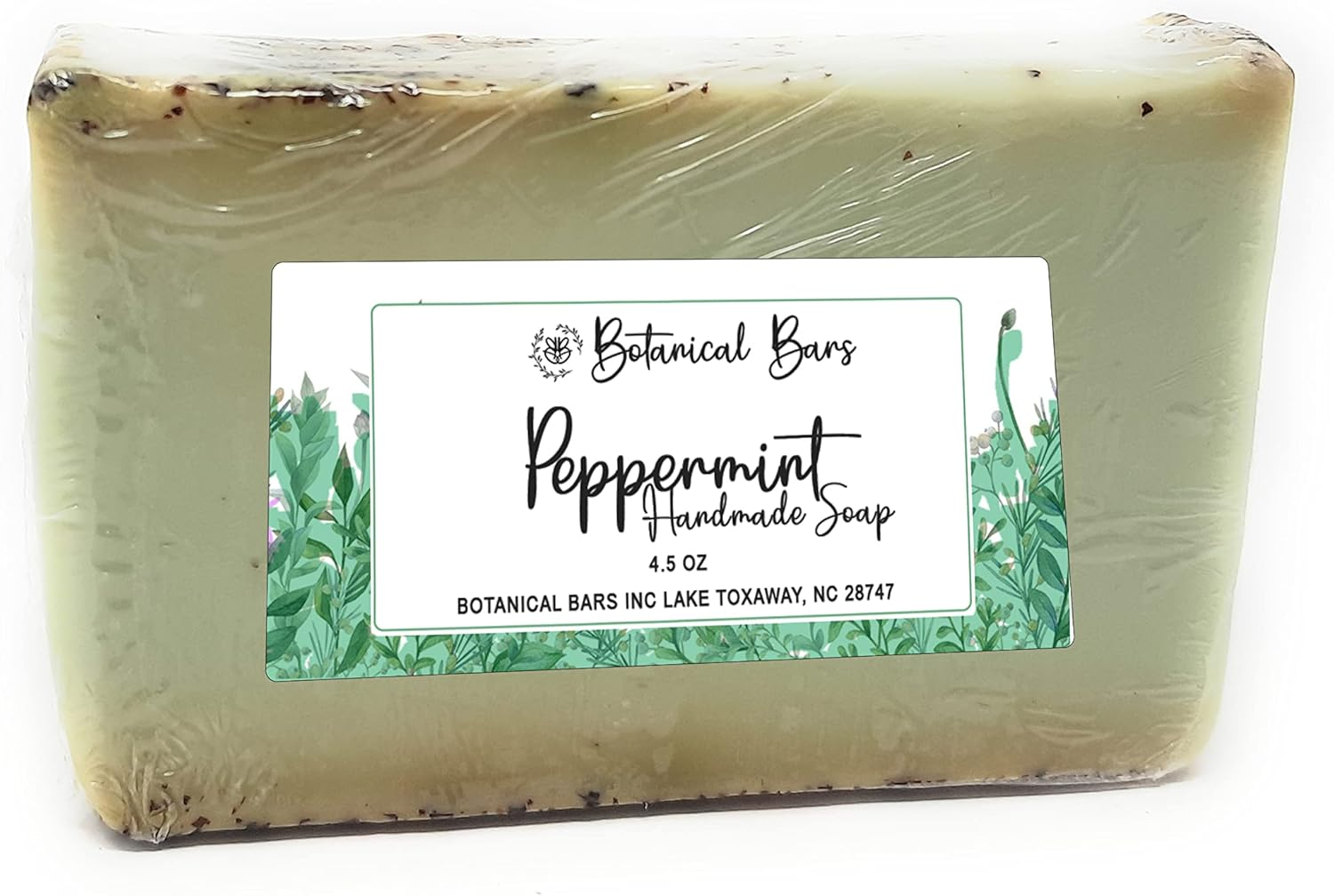 Botanical Bars Handmade Peppermint Soap Bar 4.5 Oz