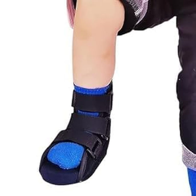 1Pack Post Op Shoe Kids Medical Walking Boot Adjustable Fracture Boot Plaster Cast Shoe Orthopedic Boot for Broken Foot Toe Sprained Ankle Injury Pain Relief Post Surgery Recovery (Black, 16CM) image number 3