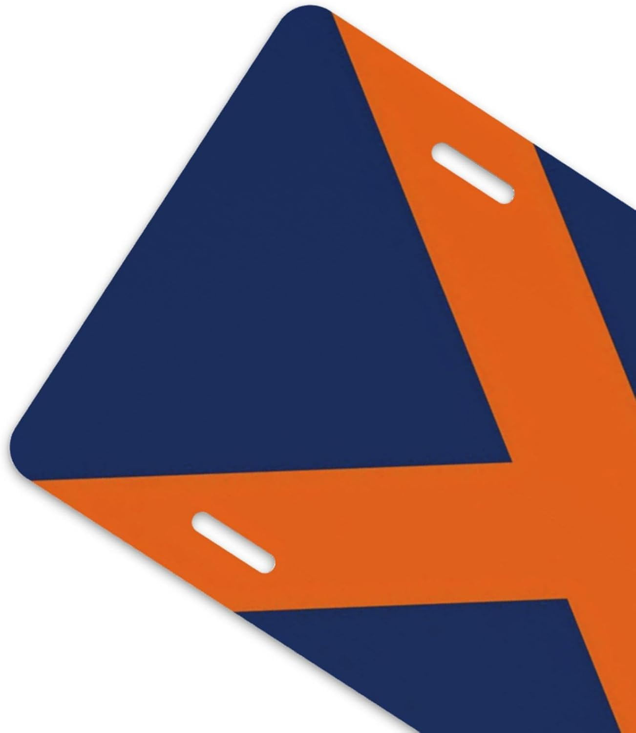 KOSUES Auburn Alabama Flag Aluminum License Plate 6 X 12 Inch Metal Car Front License Plate Cover Car Decor Accessory Novelty Vanity Decoration Tag with 4 Holes Gift for Men Women - Blue image number 3