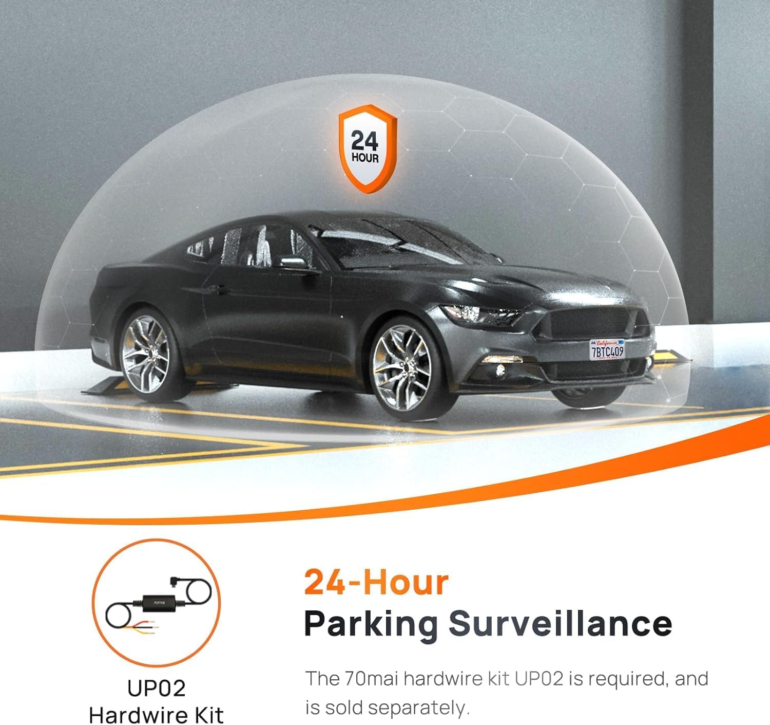 70Mai True 2.7K 1944P Ultra Full HD Dash Cam A500S, Front Camera, Built-In Wifi GPS Smart Dash Camera for Cars, ADAS, Sony IMX335, 2'' IPS LCD Screen, WDR, Night Vision