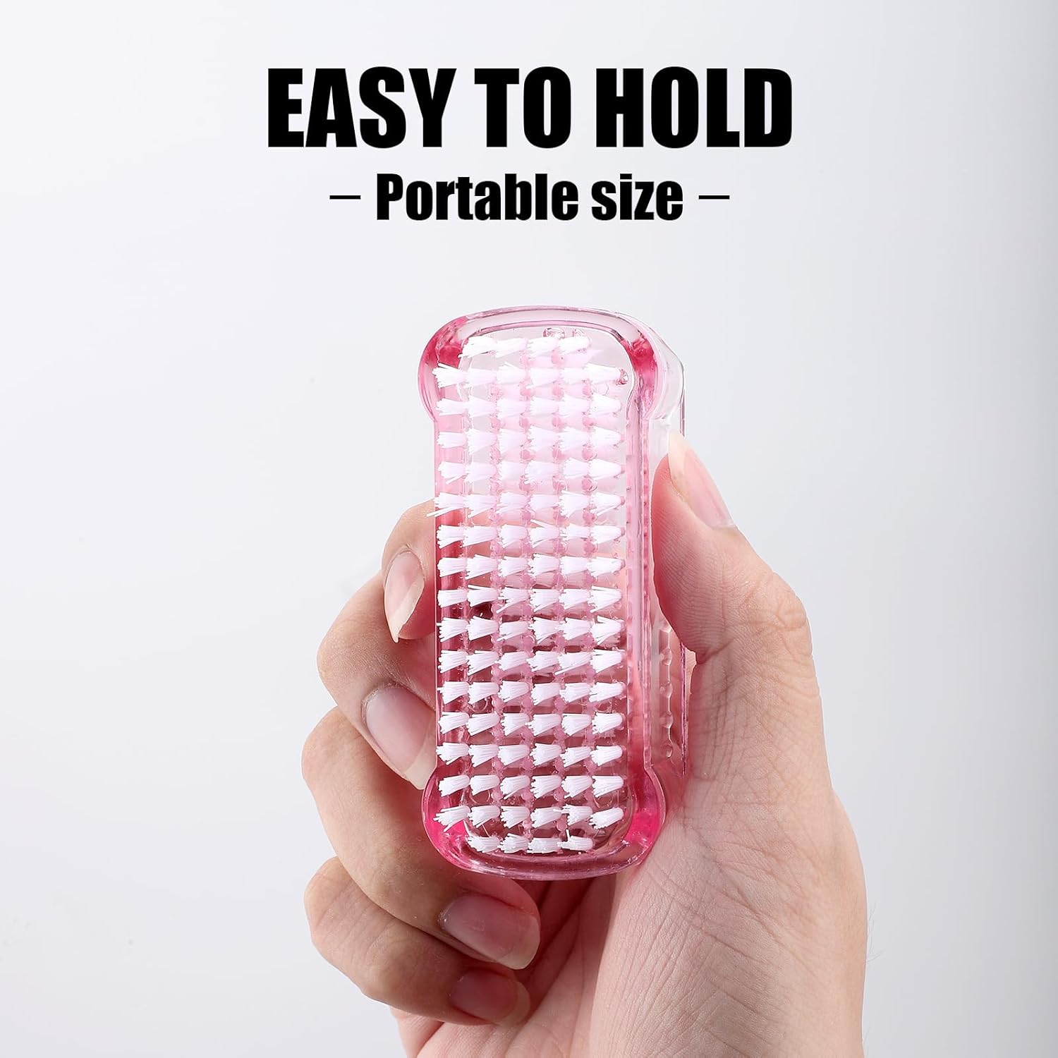 4 X Nail Brush for Cleaning Fingernails, Double-Sided Nail Brush Cleaner with Soft and Stiff Nylon Bristles for Hands under Nails Toes image number 3