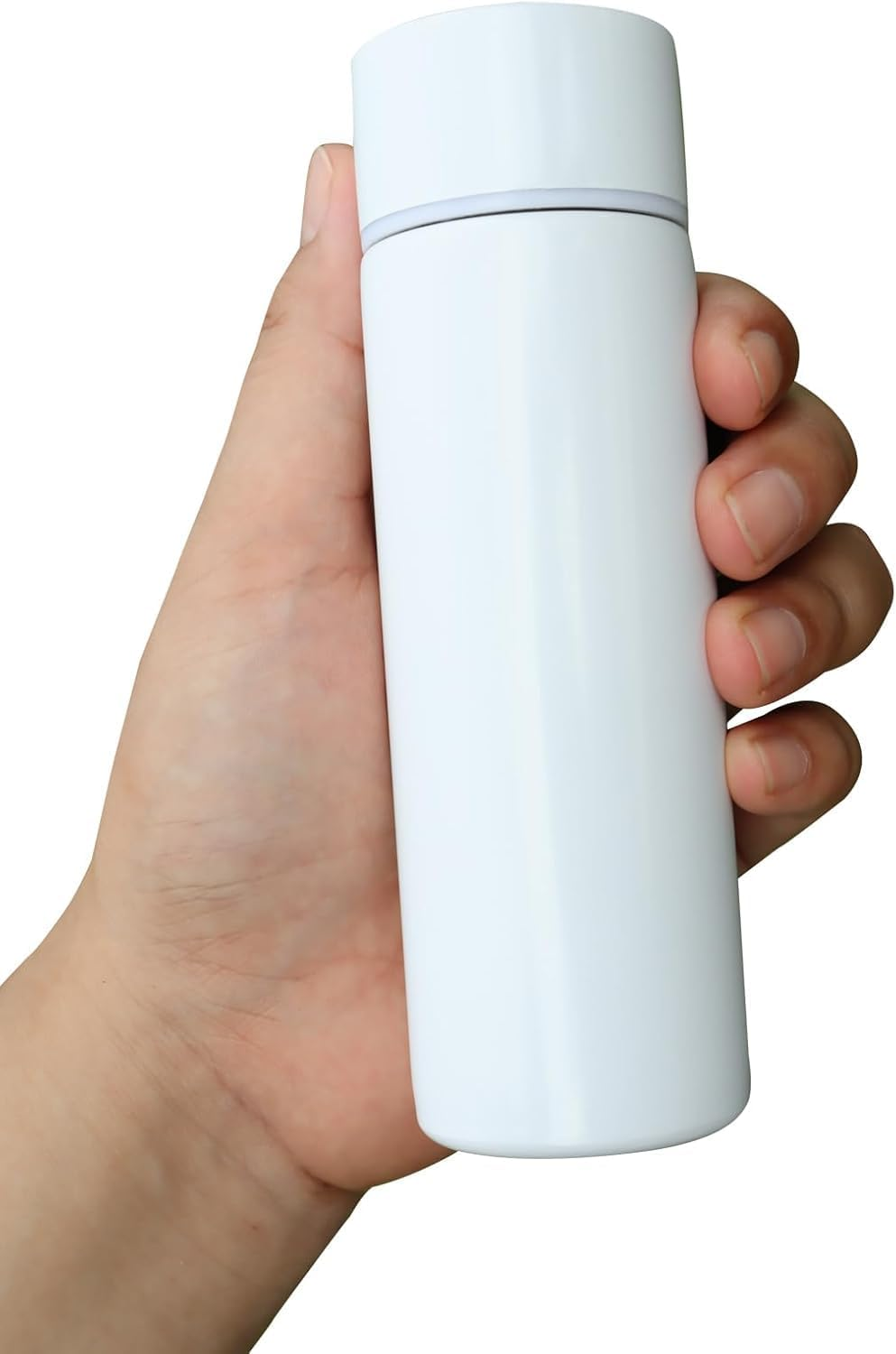 Mini Stainless Steel Vacuum Insulated Water Bottle - Cute Slim Design for Kids (Black)