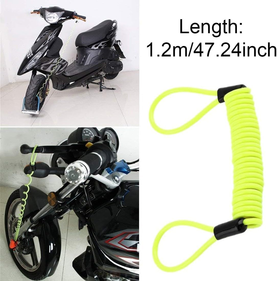 Motorcycle Disc Block, Anti-Theft Device for Motorcycle, Safety Reminder Cable for Motorcycle, Security Cable for Locking, Security Cable for Disc Lock, Compatible With image number 4