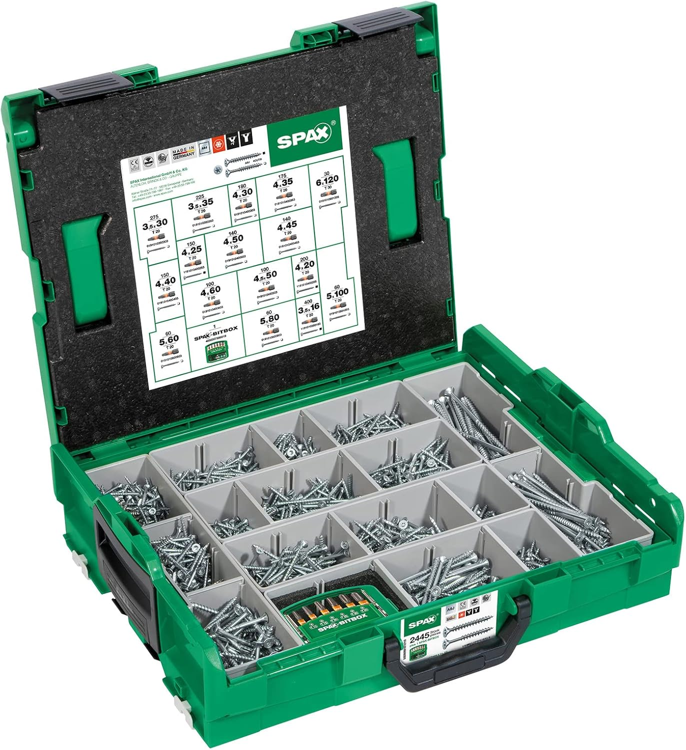 Spax Tool Case, L-BOXX, Wirox A3J, Countersunk Head T-Star Plus, 5000009162019