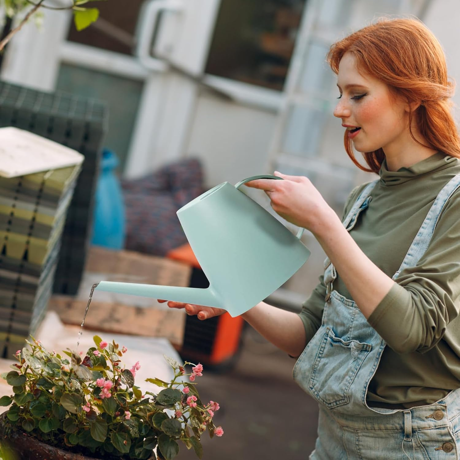Modern Watering Can with Long Spout for Indoor & Outdoor Plants - Small Water Can for Garden Flowers image number 4