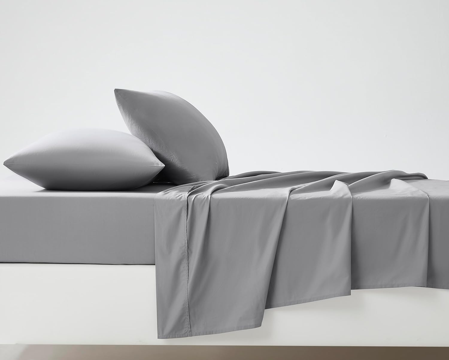 Linen Closet Ultimate Percale Dark Gray Queen Set Sheet 4 Piece Set image number 3