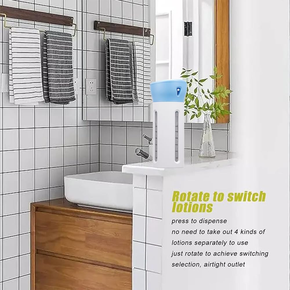 4 in 1 Travel Dispenser Bottle - Leak-Proof Travel Containers Bottles Toiletries Shampoo Lotion Gel Set, Refillable Travel Bottles for Air Travel Hiking Road Trip Toiletries image number 2