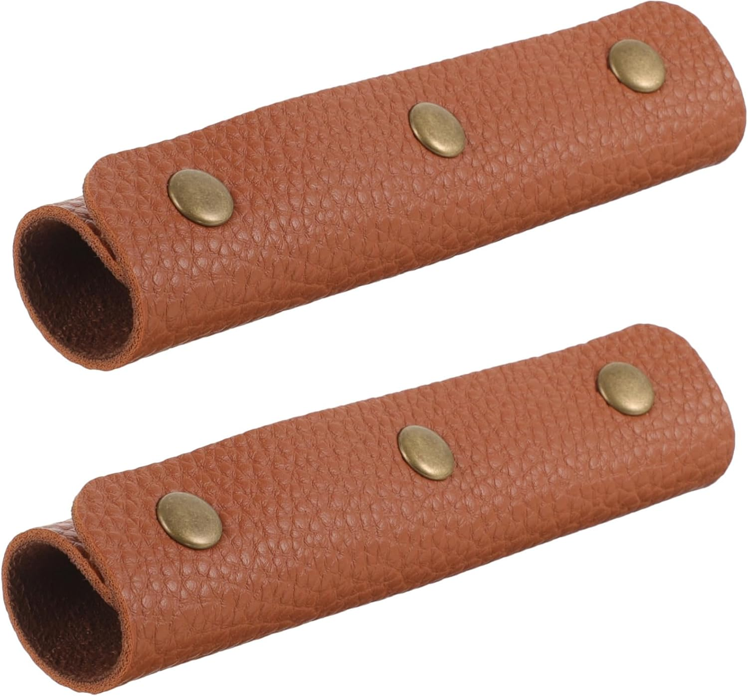 PLAFOPE 2Pcs Luggage Handle Covers Suitcase Handle Wrap Pu Leather Grip for Protection image number 1