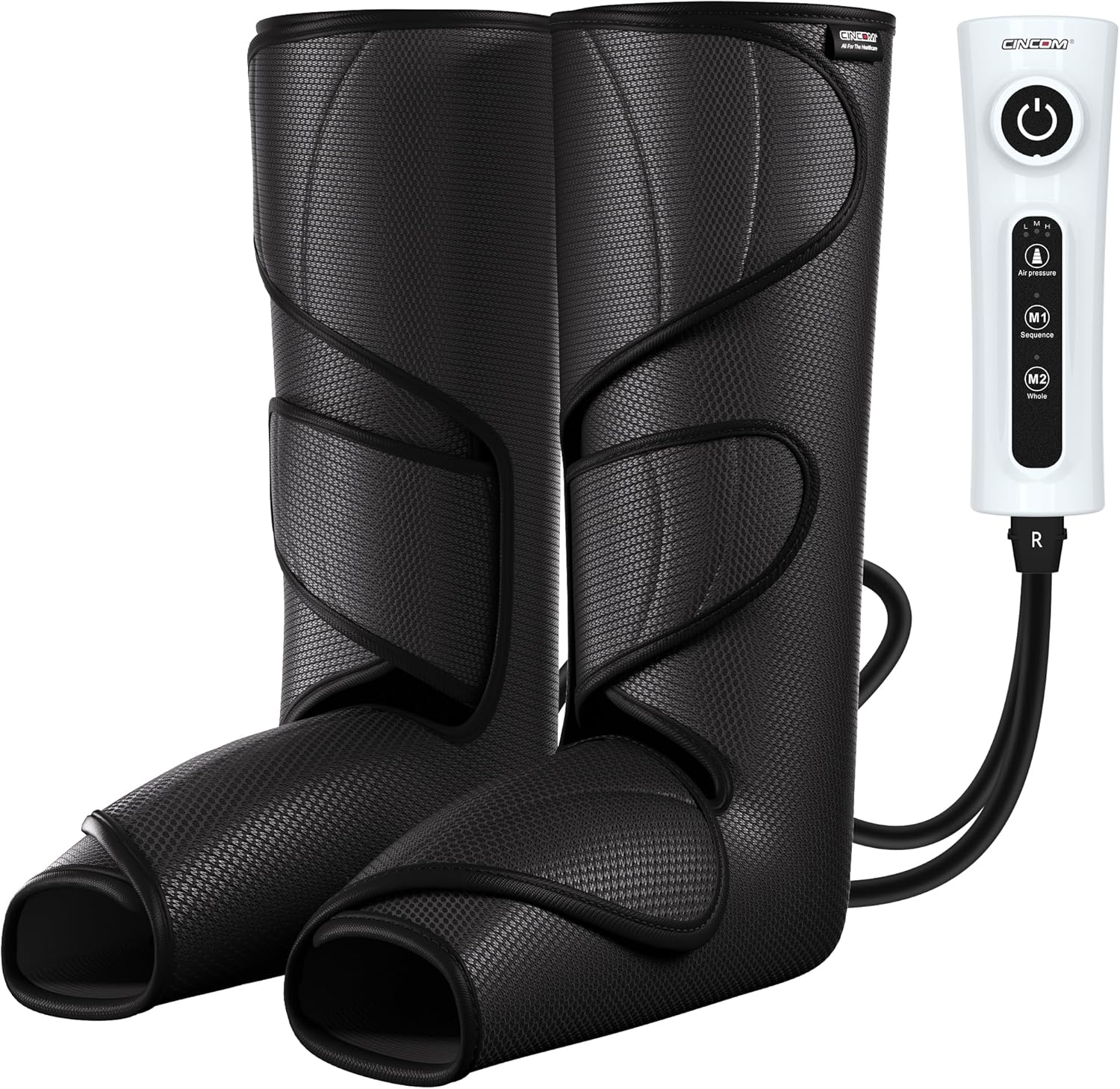 CINCOM Leg Massager for Circulation Air Compression Calf Wraps for Foot Calf & Arm Relaxation and Helpful for RLS and Edema and Muscles Relaxation image number 6