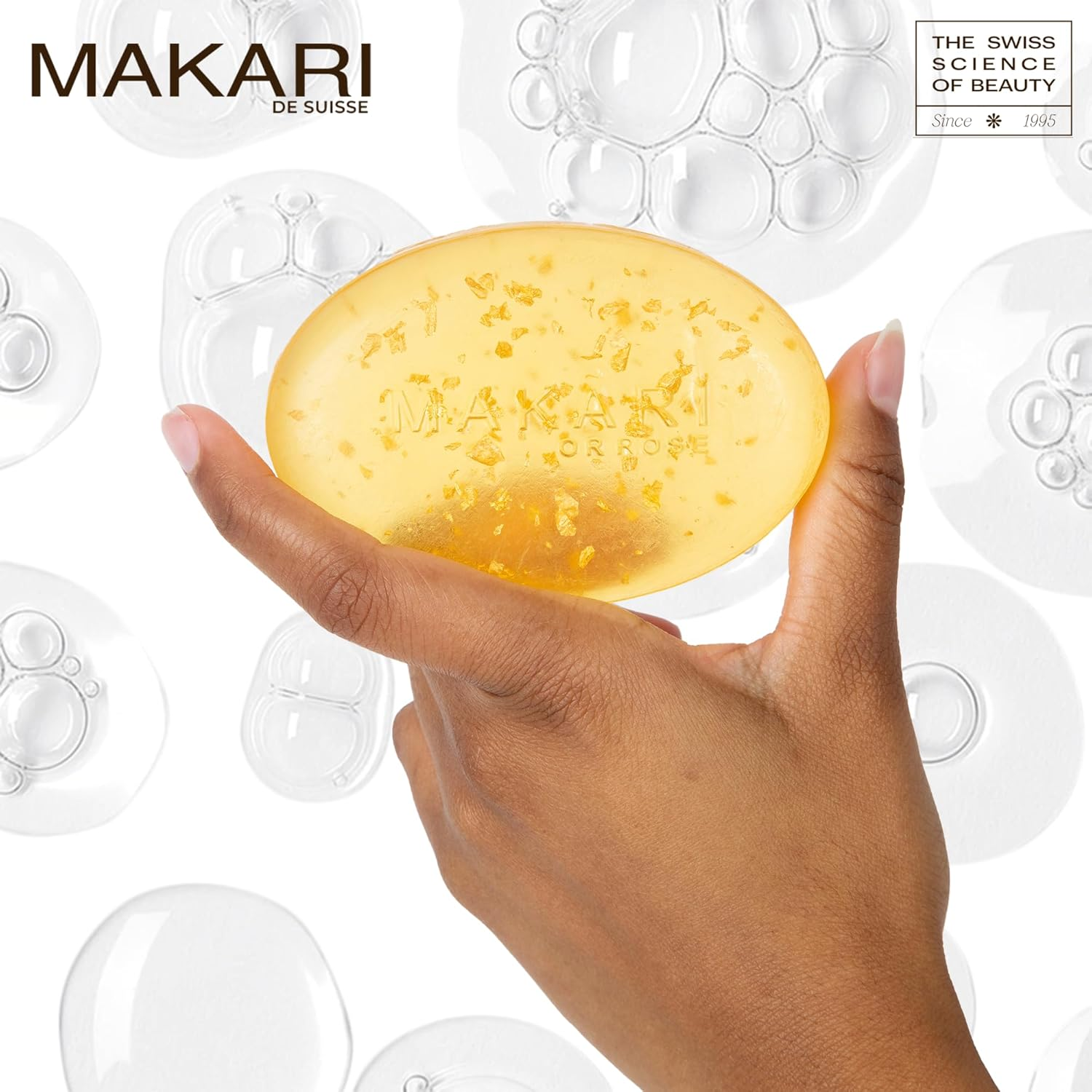 Makari 24K Gold Lightening Soap - with Omega 3 & Probiotic - Great for Removing Scars, Strech Marks, Dead Skin Cells and Rejuvenation Leaving the Skin Smooth image number 6