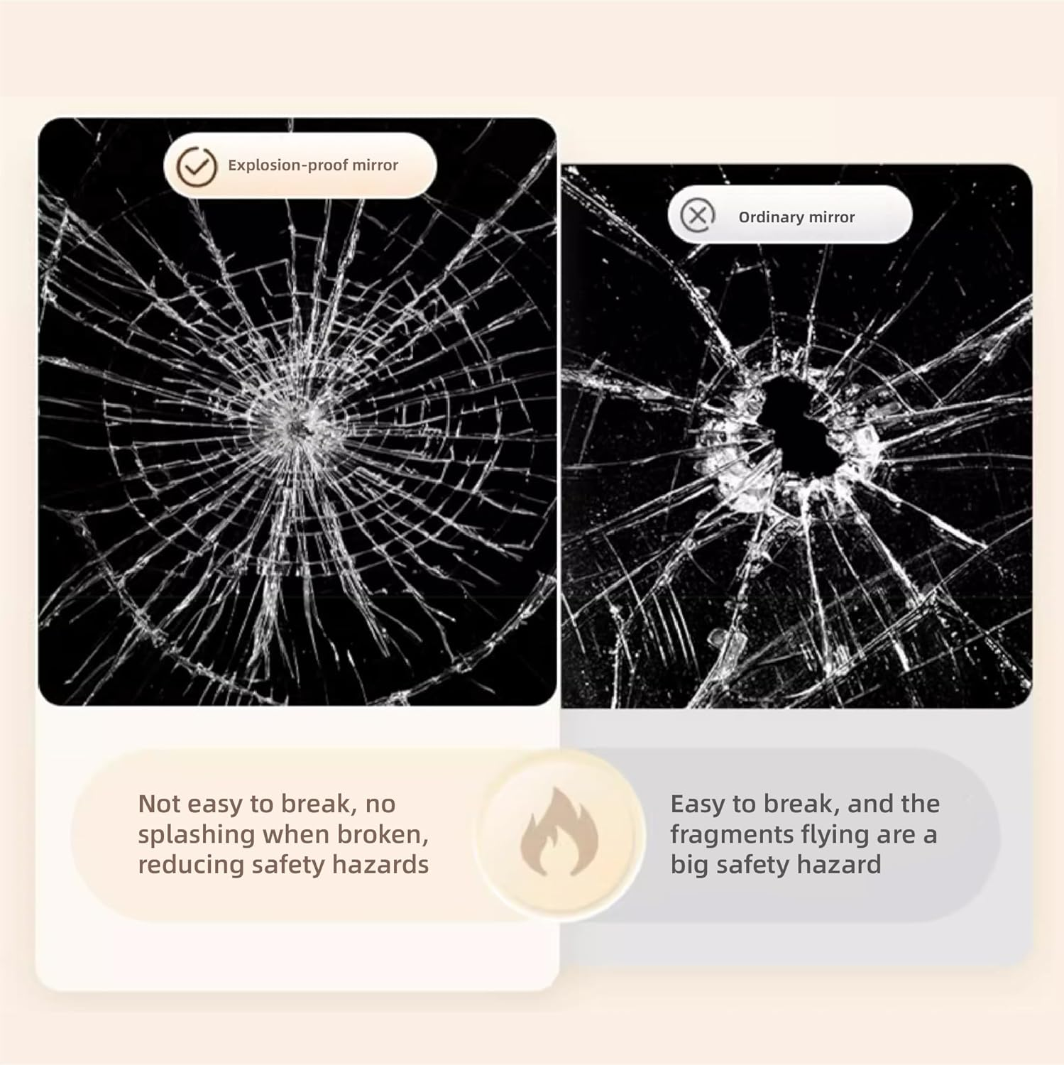 Shatterproof Full Length Mirror 160X50Cm Wall & Floor Body Black Metal Frame Large Mirror HD Tempered Glass Standing Mirror for Bedroom, Living Rooms, Boutiques Studios, Rental Housing image number 3