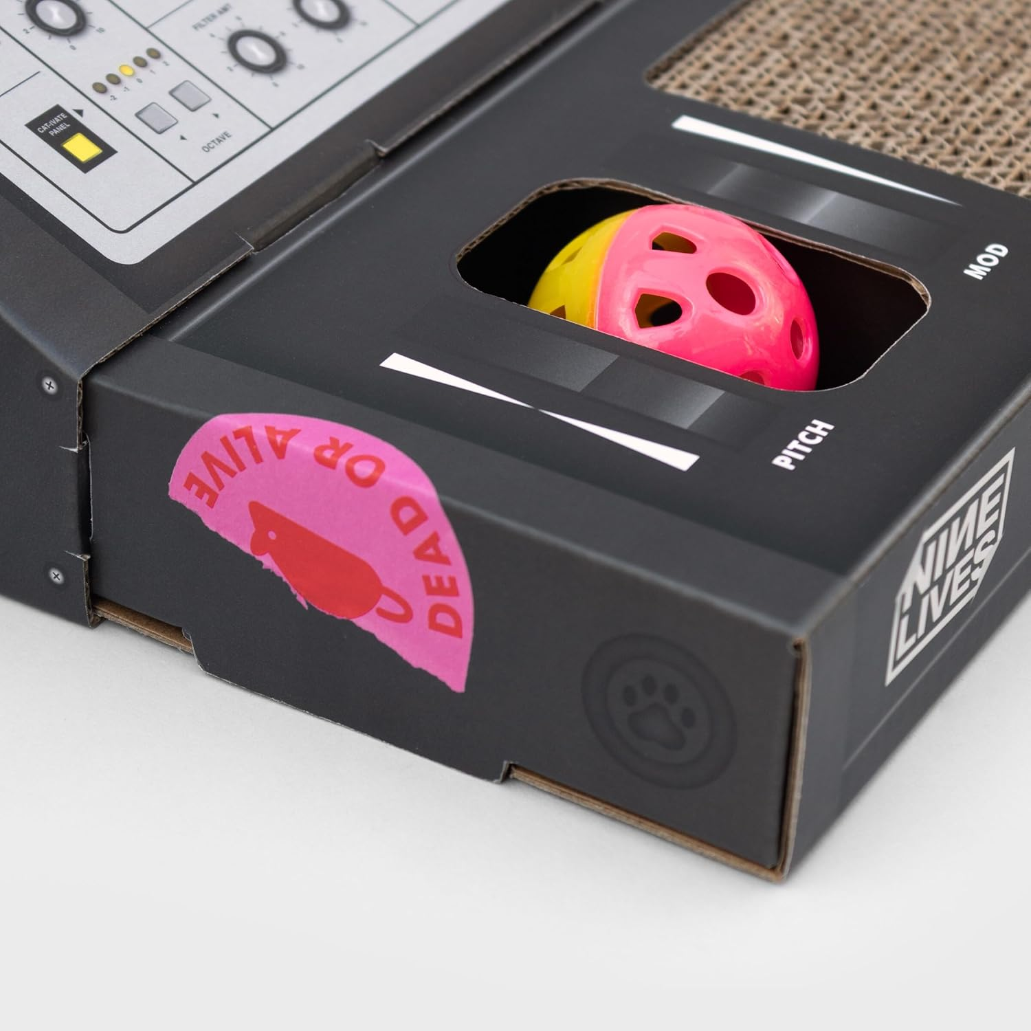 Suck UK - Cat Scratcher Synthesizer | Cardboard Cat Scratchers | Kitten Toys & Cats Toys for Indoor Cats | Kitten Cardboard Scratcher & Scratching Board | Toy Interactive for Indoor