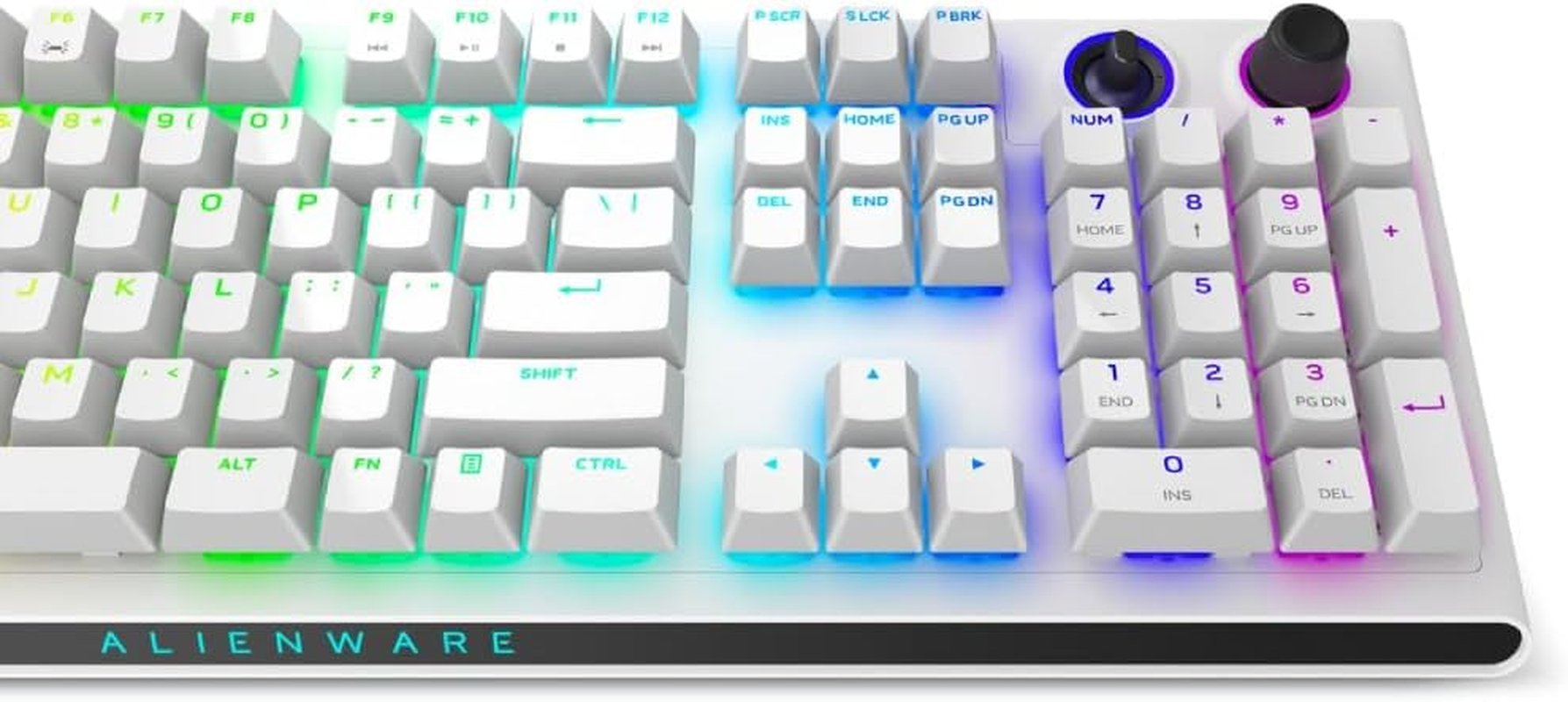 Dell Alienware AW920K Wireless Gaming Keyboard QWERTY US English Lunar Light Cherry MX Red Switches (2.4 Ghz & Bluetooth 5.1) &ndash; up to 110 H Runtime, Per-Key 16.8 Million RGB Backlight &ndash; Black image number 6