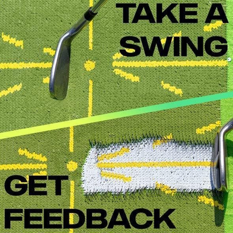 Swing Training Mat for Analyzing Swing Path, Mini Poratbal Golf Training Turf Mat for Swing Detection Batting Path Feedback Golf Hitting Mat,Indoor/Outdoor Golf Training Aid Equipment image number 3