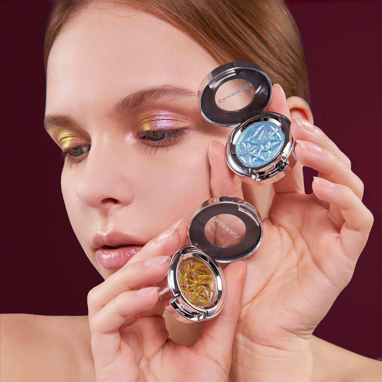 CHARMACY Multichrome Eyeshadow, Insane Shifters Chameleon Eyeshadow, Creates High-Impact, Glitter Metallic Eye Looks, 100% Vegan and Cruelty Free, 1.9G (#809) - 804 image number 4