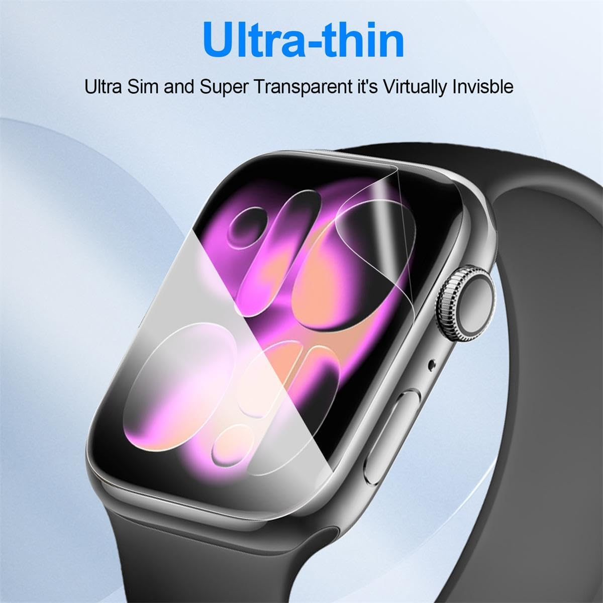 T Tersely [8 Pack] Screen Protector for Apple Watch Series 11/10 42Mm,Self-Healing Flexible Full Coverage TPU Film, Anti-Scratch HD Clear image number 3