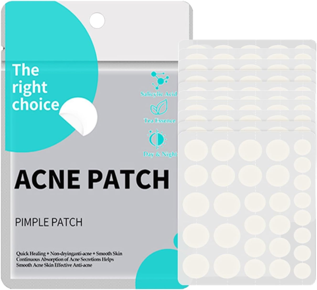 AYOCULTURE Fast-Acting Pimple Patches - Hydrocolloid Acne Patch for Overnight Use - 360Pcs image number 6