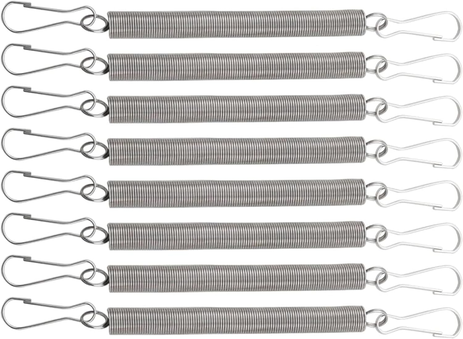 Ksngtixe 8PCS Small Animal Water Bottle Spring Clips - 2 Extra Stainless Steel Tension Clips, for Chinchilla, Hamster, Parrot, Rabbit Drinking Bottle Fixing image number 1