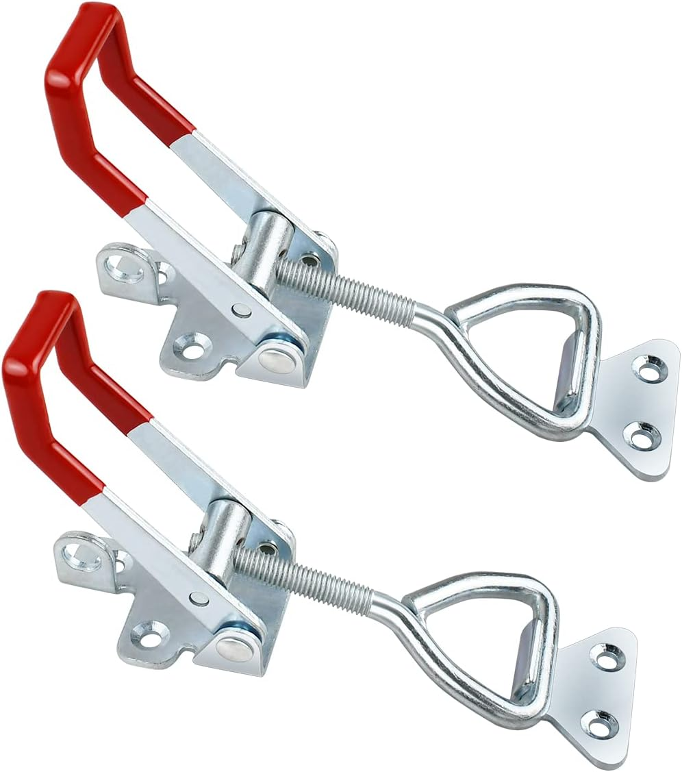 2 PCS Heavy Duty Toggle Clamp Latch 4003 Adjustable Latch Hardware, 1320Lbs Holding Capacity, Quick Release Pull Latch Clamp for Box Case Trunk, Industrial Equiipment, Smoker Door and More (7.5Inch) image number 4