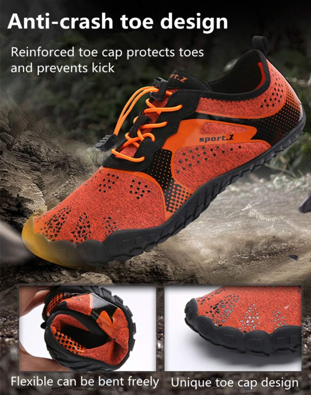 Asifn Unisex Barefoot Outdoor Hiking Water Shoes Fitness Mountaineering Yoga Beach Sport Running Shoes Gym Surfing Swimming Quick-Dry Shoes image number 2