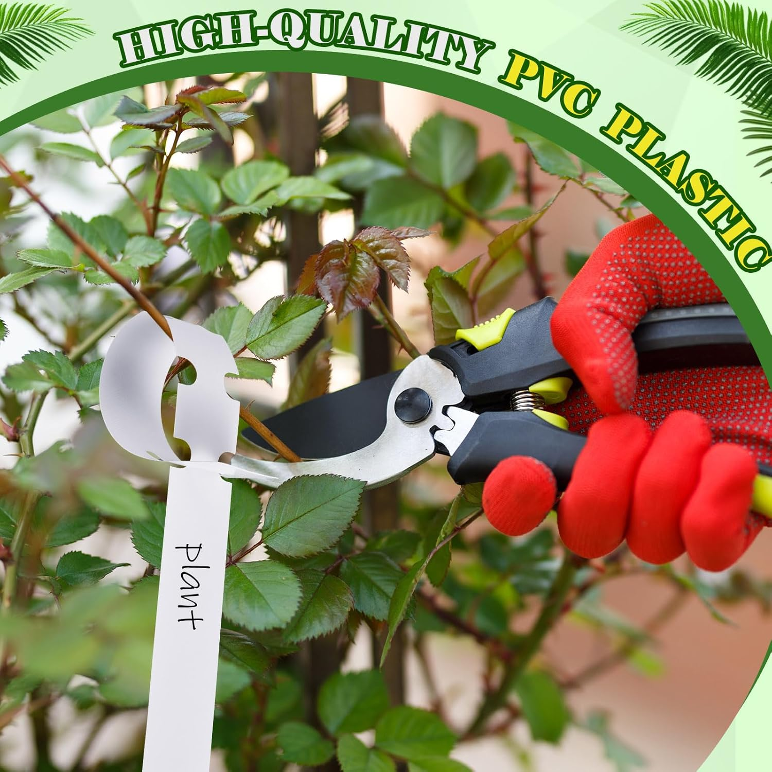 Flutesan 500 Pcs White Garden Plant Tags 8 Inch Nursery Garden Labels 2 X 20 Cm Plastic Tree Labels Wrap around Hanging Tags, Large Writing Surface, Waterproof and Reusable image number 4