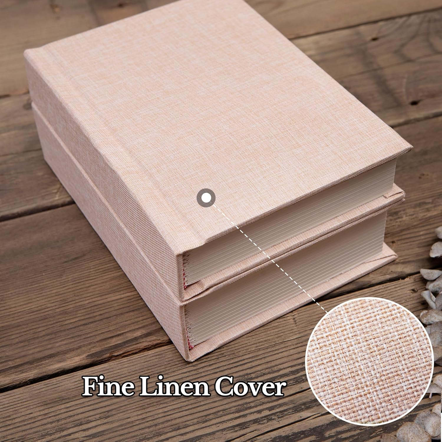 Small 4X6 Photo Album with Writing Space Holds 30 Photos Ideal for Wedding Theme-Album and Baby Photo Album (Beige) image number 7