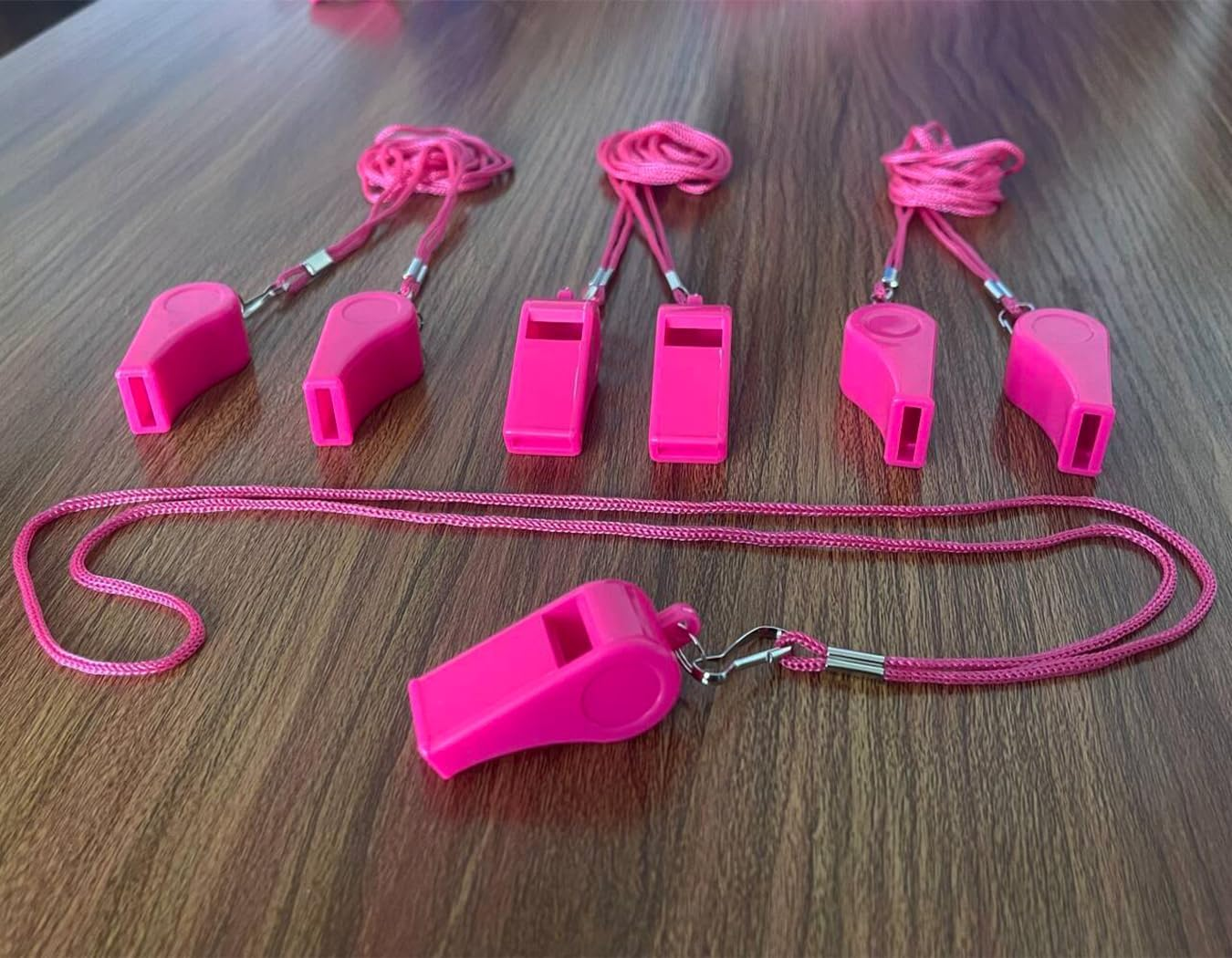 DYBADYSA 20 Pcs Plastic Loud Whistles with Lanyard for Referee Coaches Basketball Football Sports Training Game Event Lifeguard Survival Emergency Fun School Kids Tool Set Suppliers - Orange image number 6