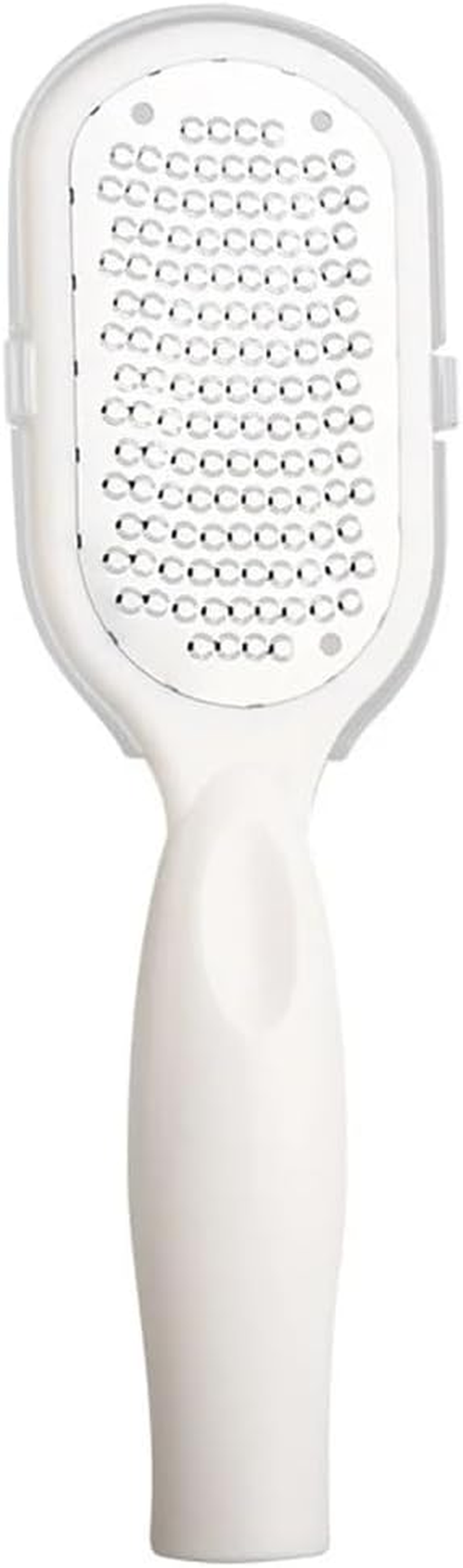 Premium Stainless Steel Pedicure Tool - Ergonomic Foot File for Hard Skin Removal, Durable Heel Scraper for Cracked Heels, Professional Foot Care, Black & White