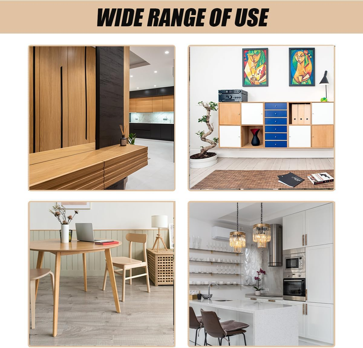 LICQIC Screw Hole Covers Stickers, Self Adhesive Screw Cover Caps Stick on Furniture Sticker Screw Hole, 54 Pcs Natural Oak, 21Mm - Dark Brown image number 7